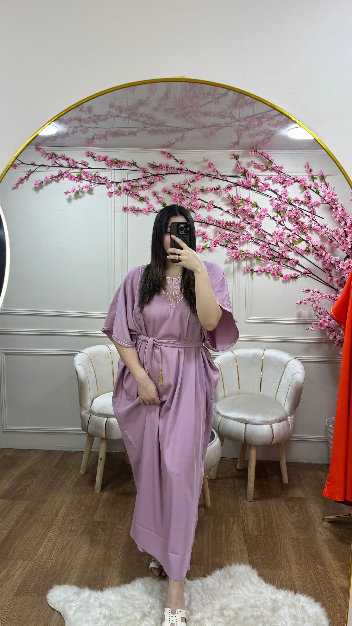 Robe crêpe manches 3 quarts ✨
